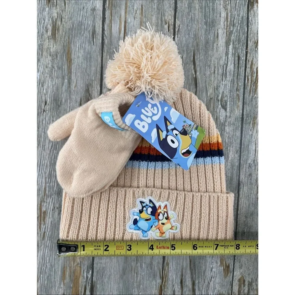 Toddler Character Beanie and Mittens, 2-Piece Set Bluey